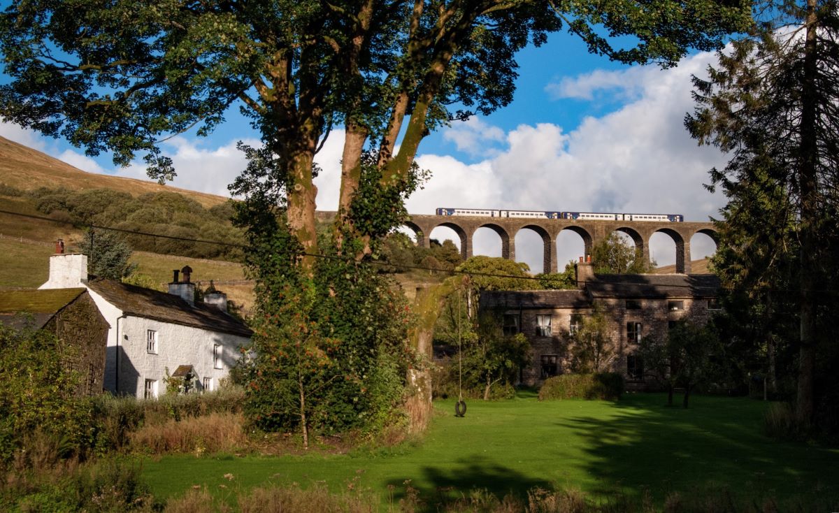 In the Grand Scheme 
An early evening Northern service from Leeds to Carlisle crosses Arten Gill viaduct on the Settle & Carlisle, with 158908/158902 doing the honours.
Keywords: Northern;Settle&Carlisle;ArtenGill;Class158
